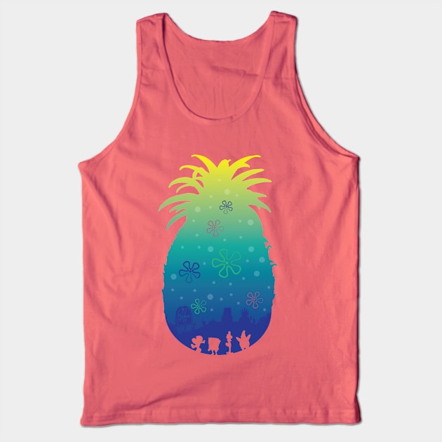 Pineapple Sea Tank Top by Daletheskater